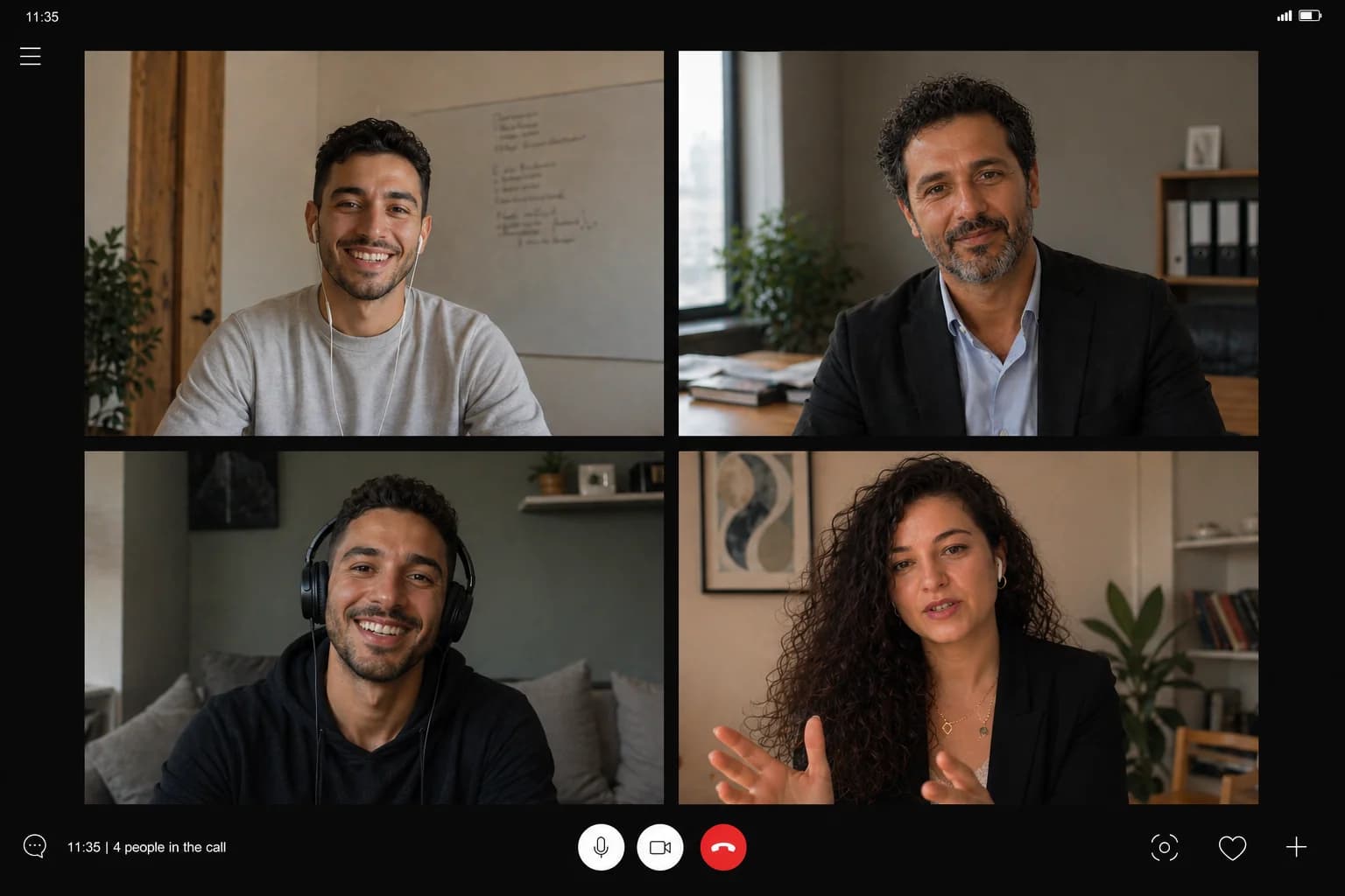 Remote collaboration between multidisciplinary experts discussing a digital and scientific project