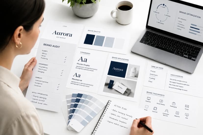 Brand audit and optimization for pharma and medical identities