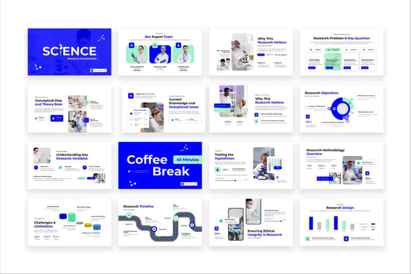 Scientific slide decks and medical infographics for expert speakers