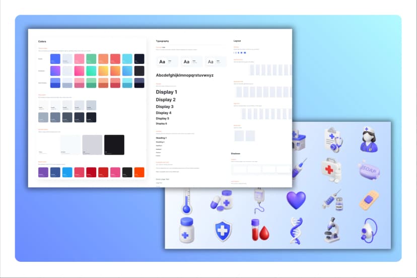 Figma libraries and visual style guides for scientific design systems