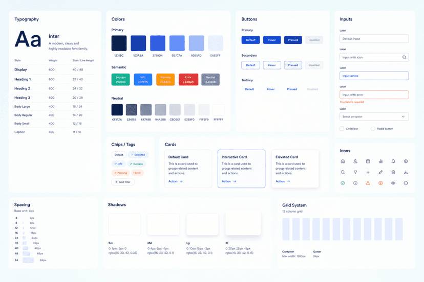 Design systems and visual standards for scalable medical products