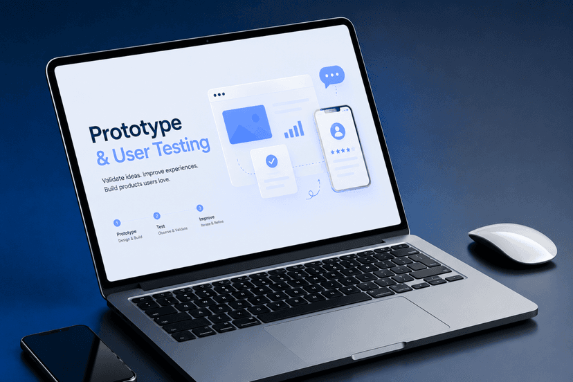 Interactive prototype and user testing for healthcare digital tools