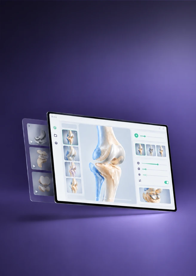 Interactive 3D medical device demonstration animation film