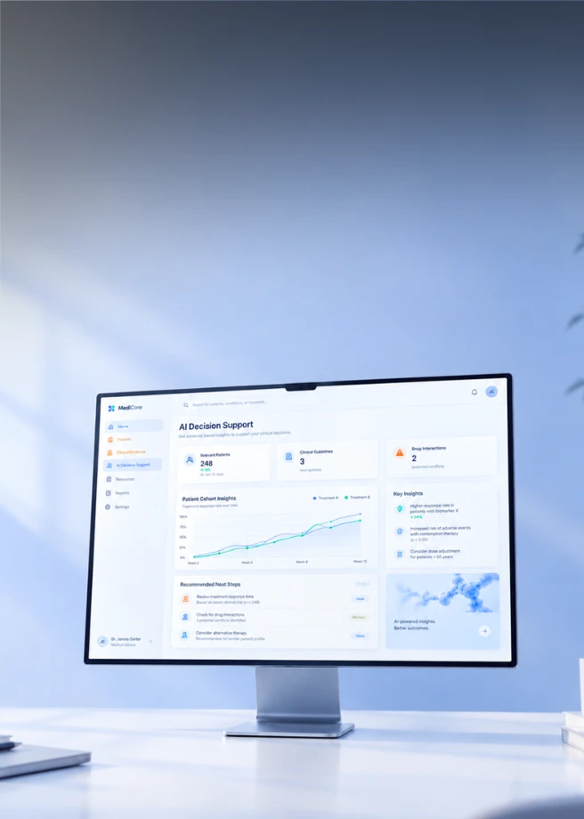 AI clinical decision support system CDSS interface for medical diagnostics