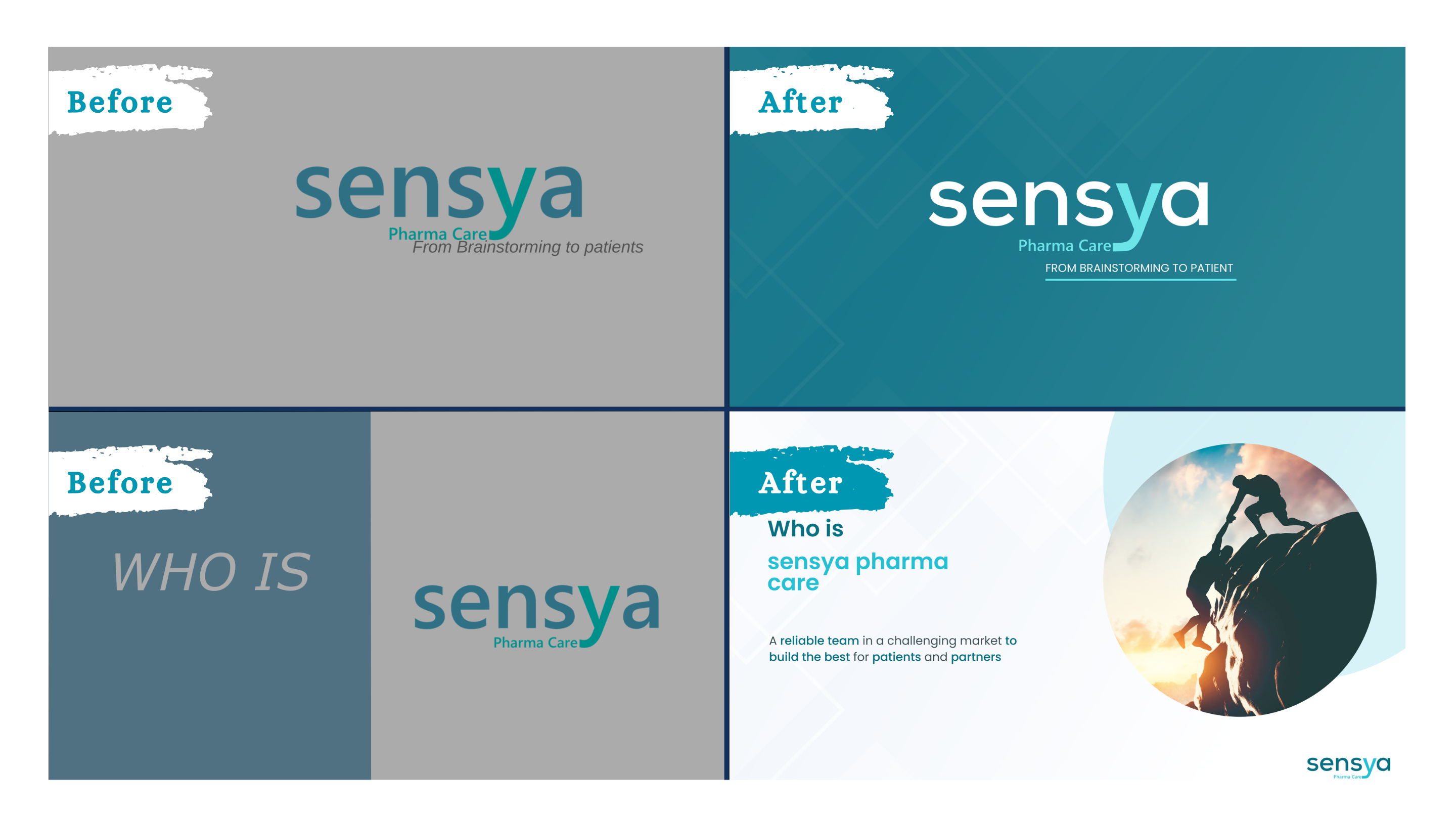 Comprehensive overview of Sensya Pharma Care's redesigned corporate brand assets and business tools
