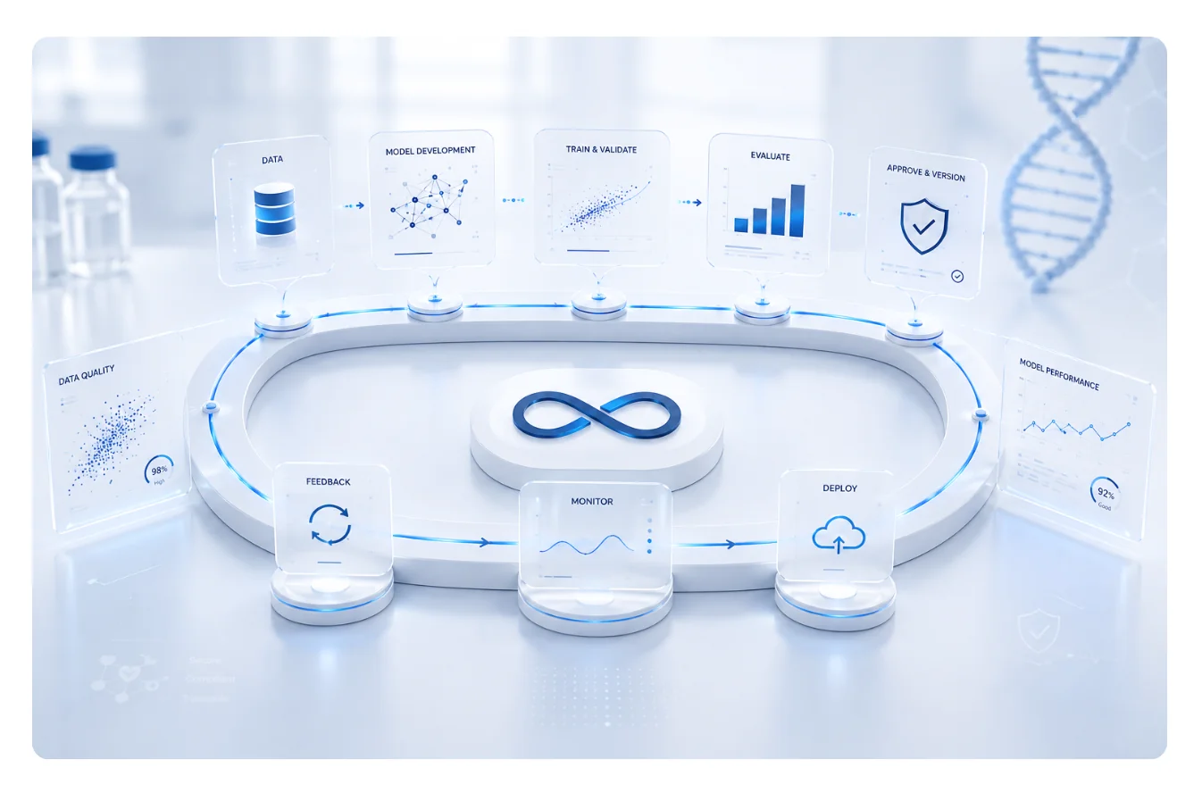 MLOps and lifecycle management ensuring reliable AI model performance