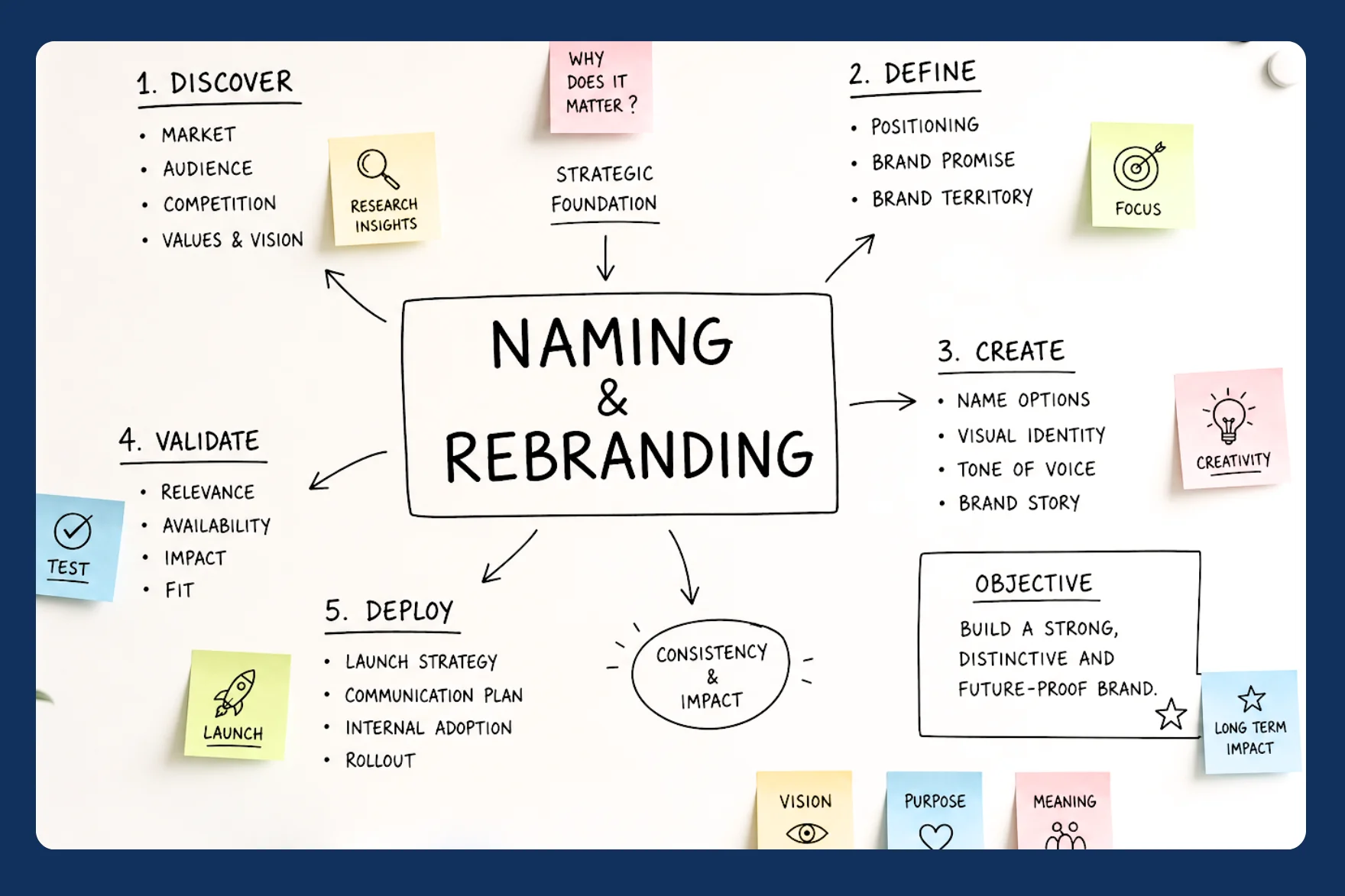 Naming and rebranding process for pharma and biotech products