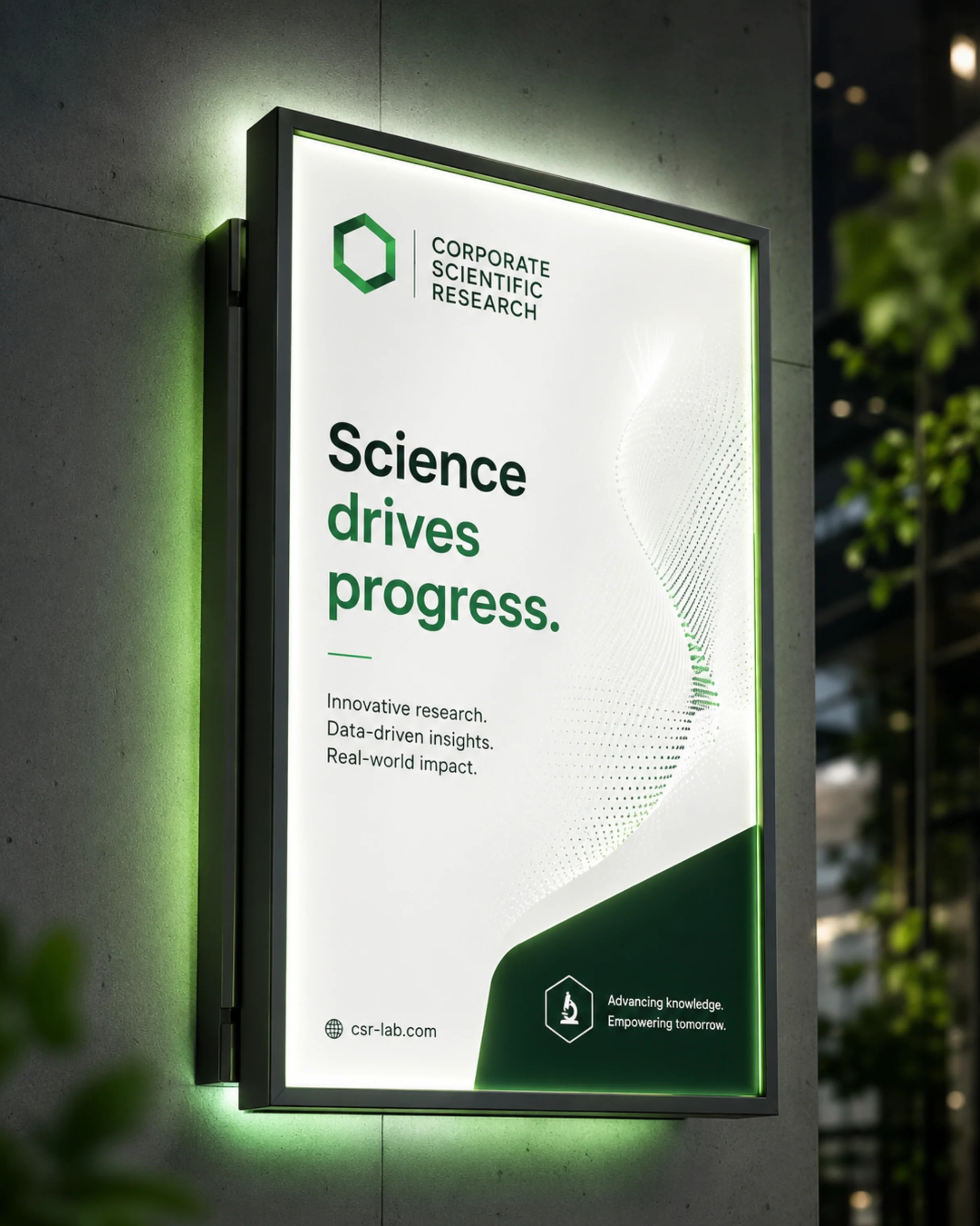 Pharma brand identity applied to digital signage