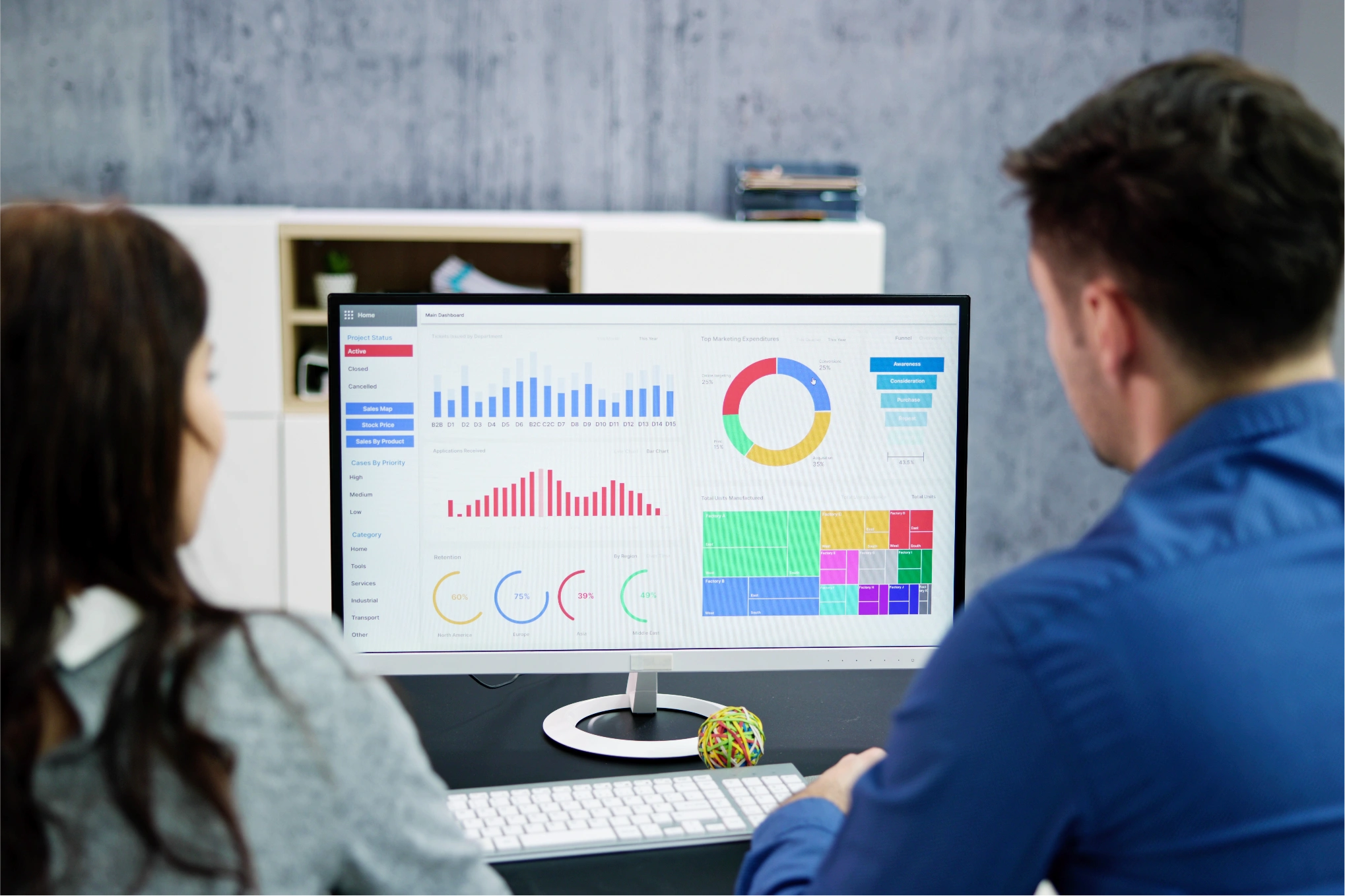 Analytics and performance dashboards tracking engagement conversions and user flows
