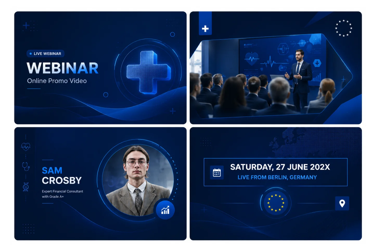 Branded video templates enabling consistent medical communication systems