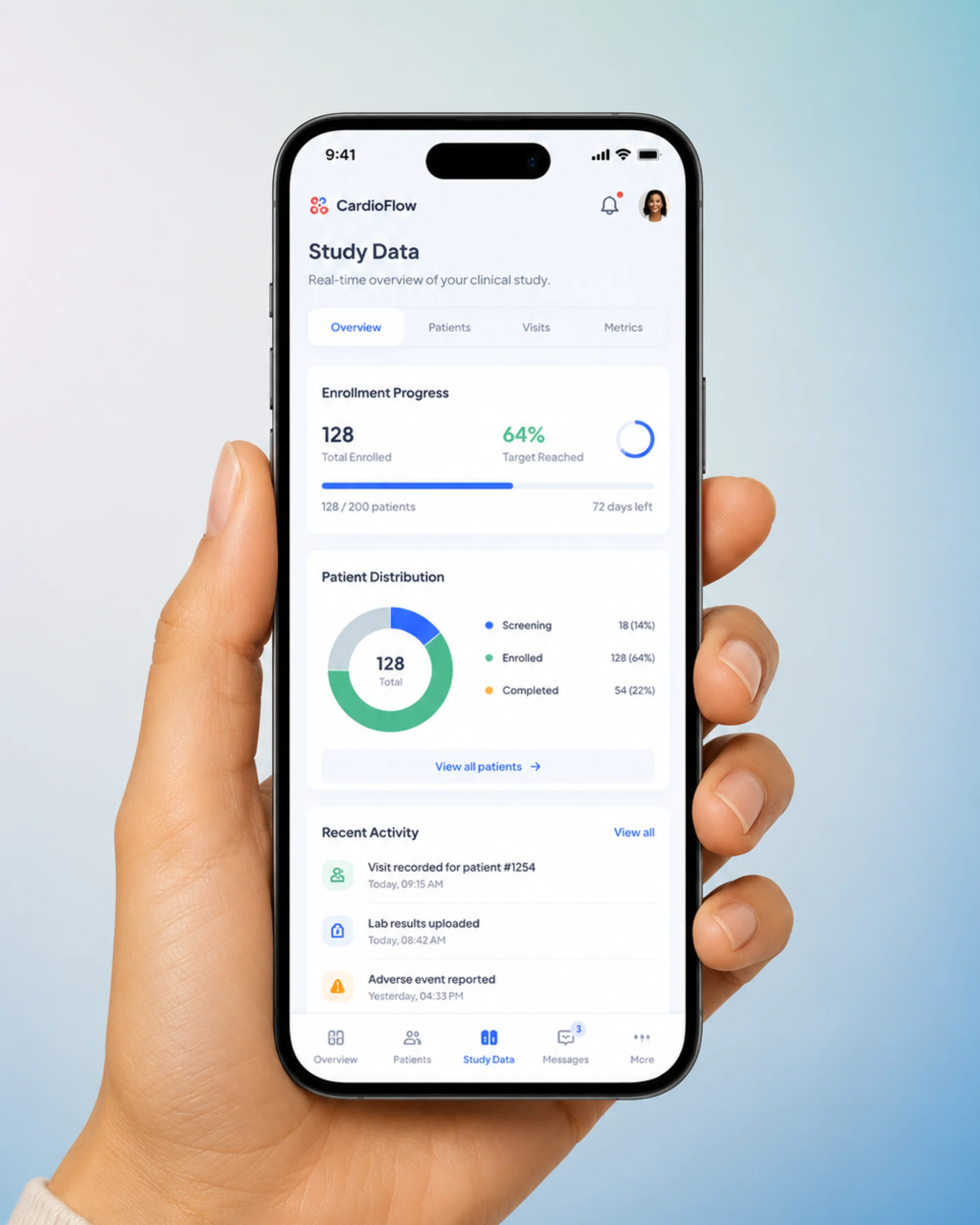 Healthcare mobile application MVP designed for life sciences teams