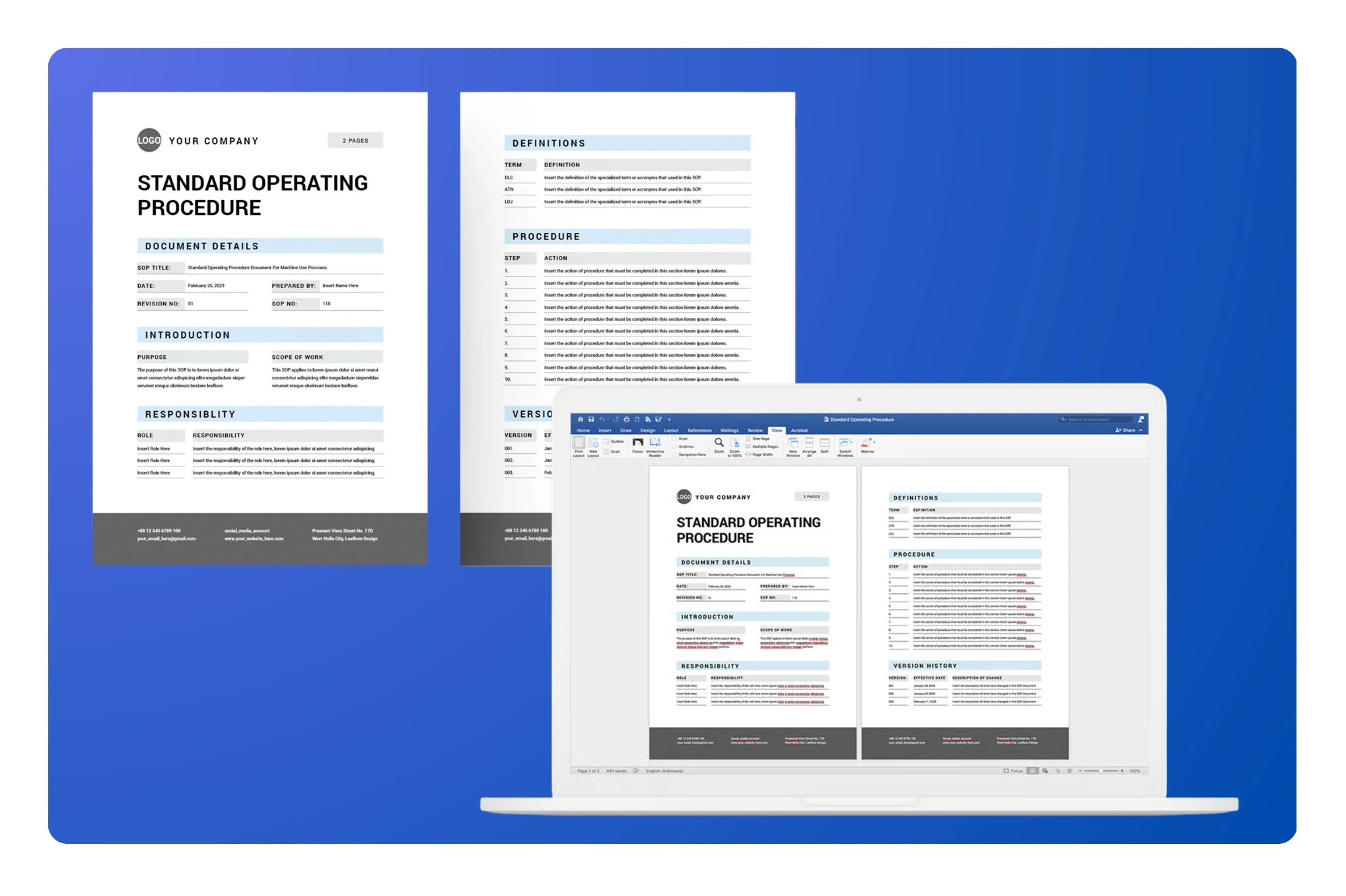 Branded document systems for reports, SOPs and scientific protocols