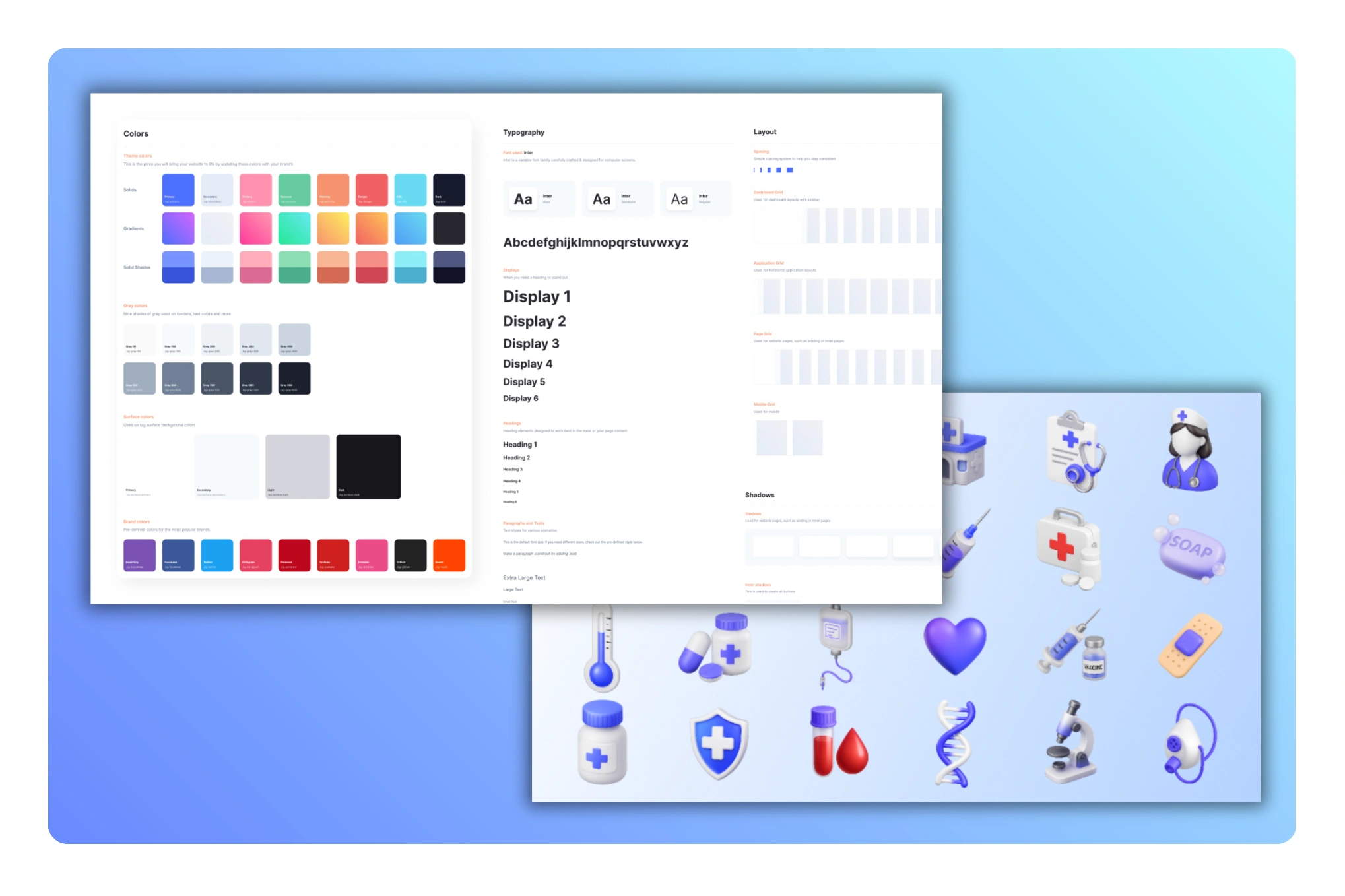Figma libraries and visual style guides for scientific design systems