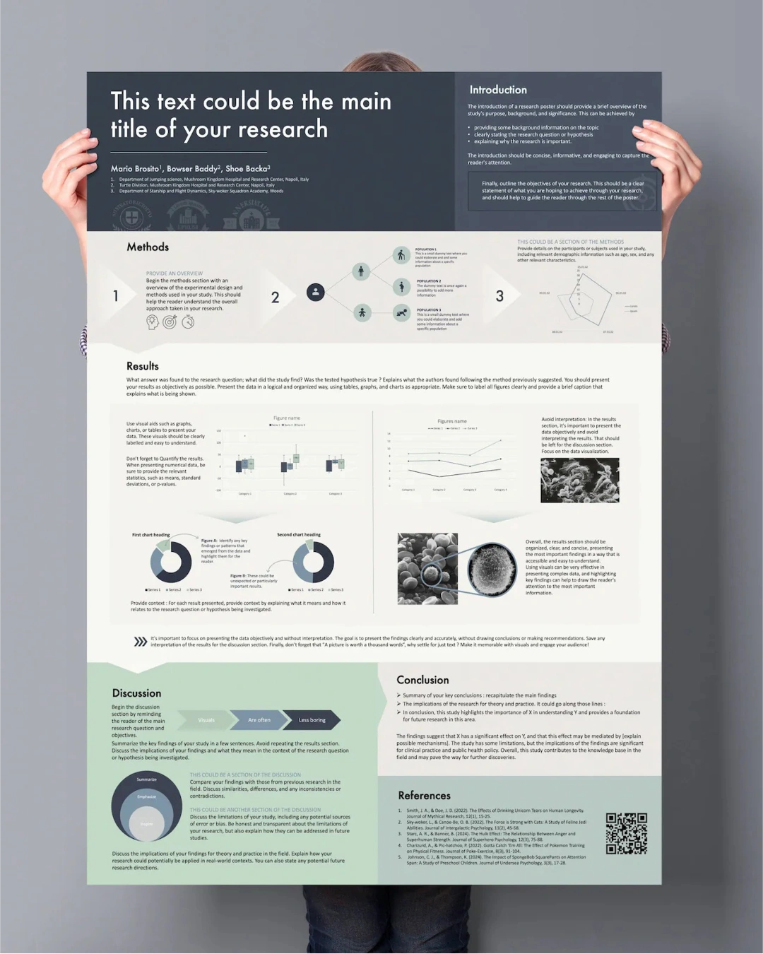 Scientific poster template designed for peer reviewed journal publication