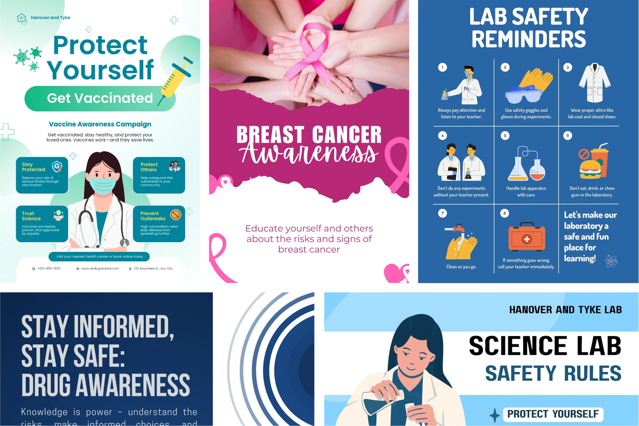 Scientific visual campaign systems for awareness and educational initiatives