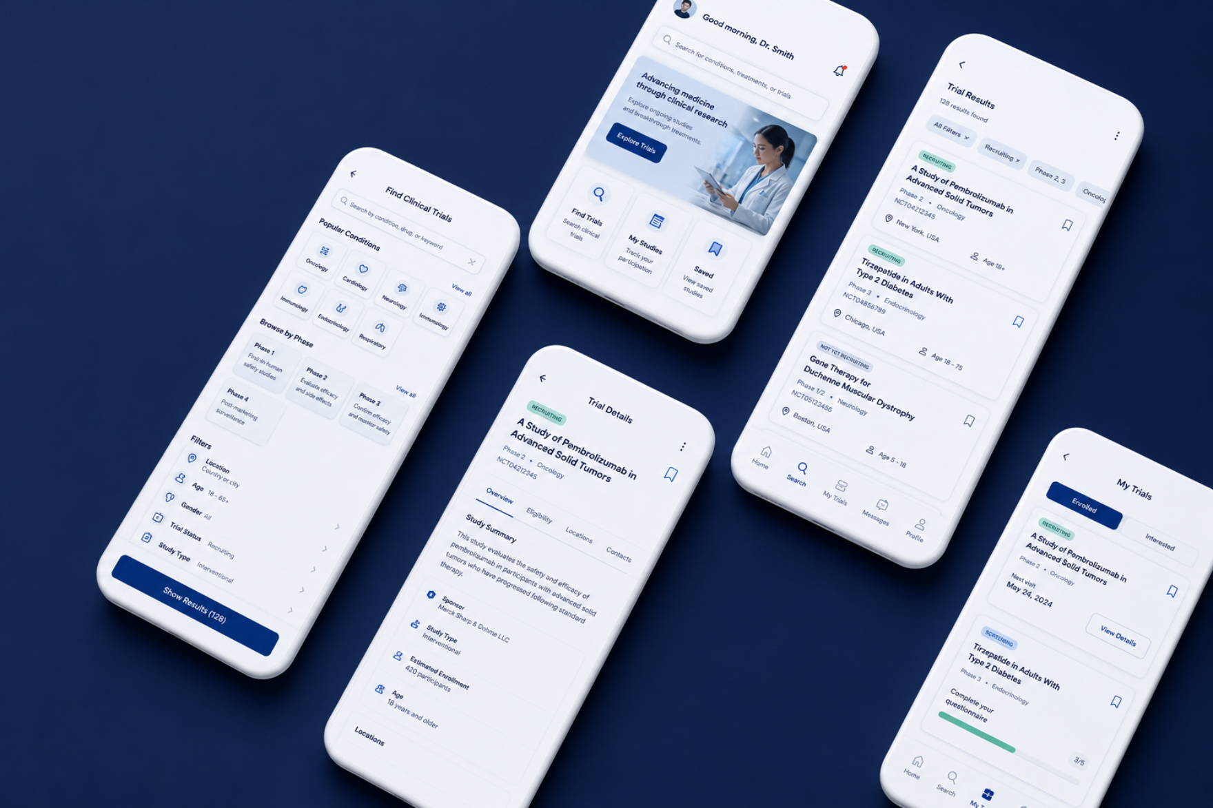 High fidelity UI design and component kits for healthcare systems