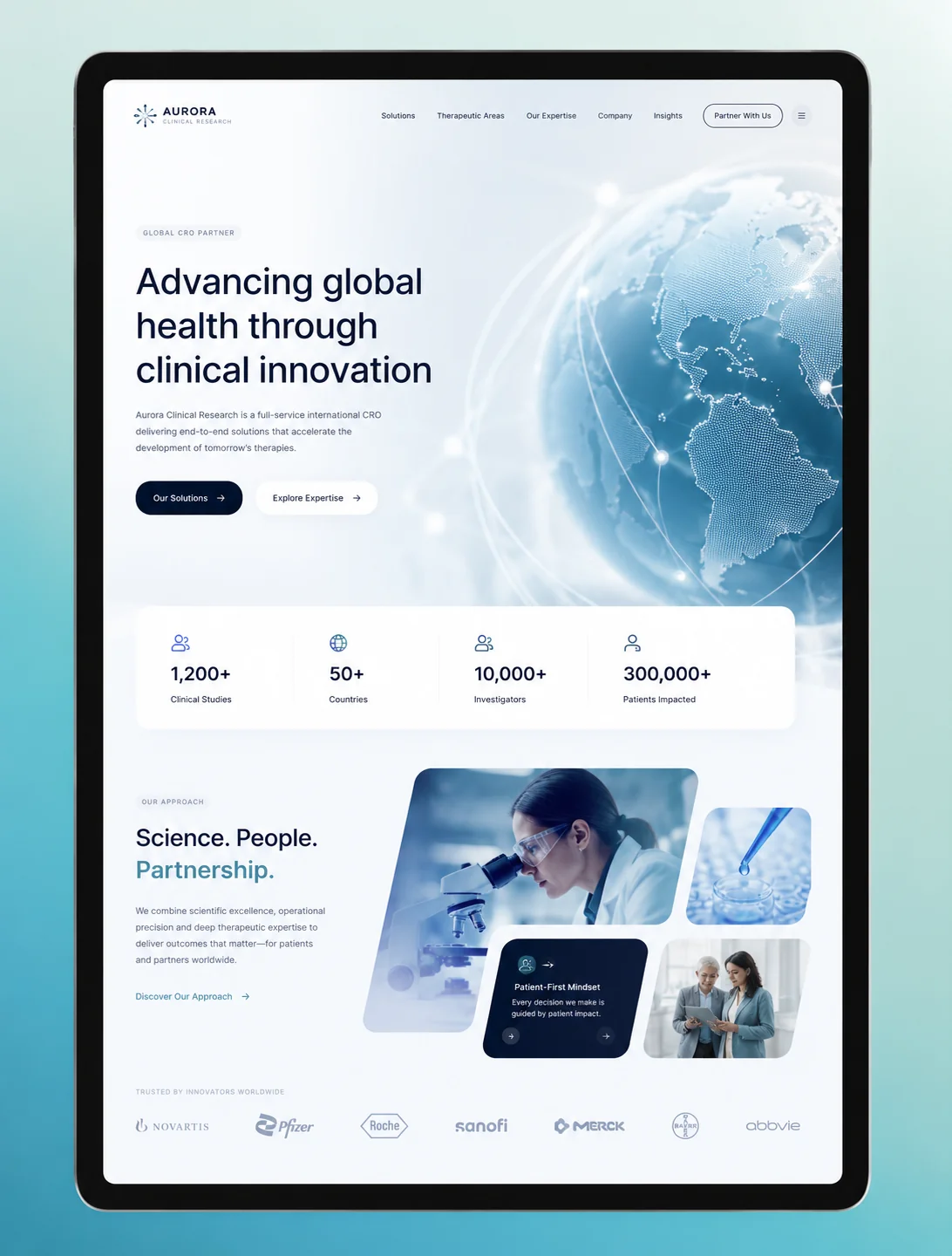 Collaborative UX design team working on healthcare digital projects