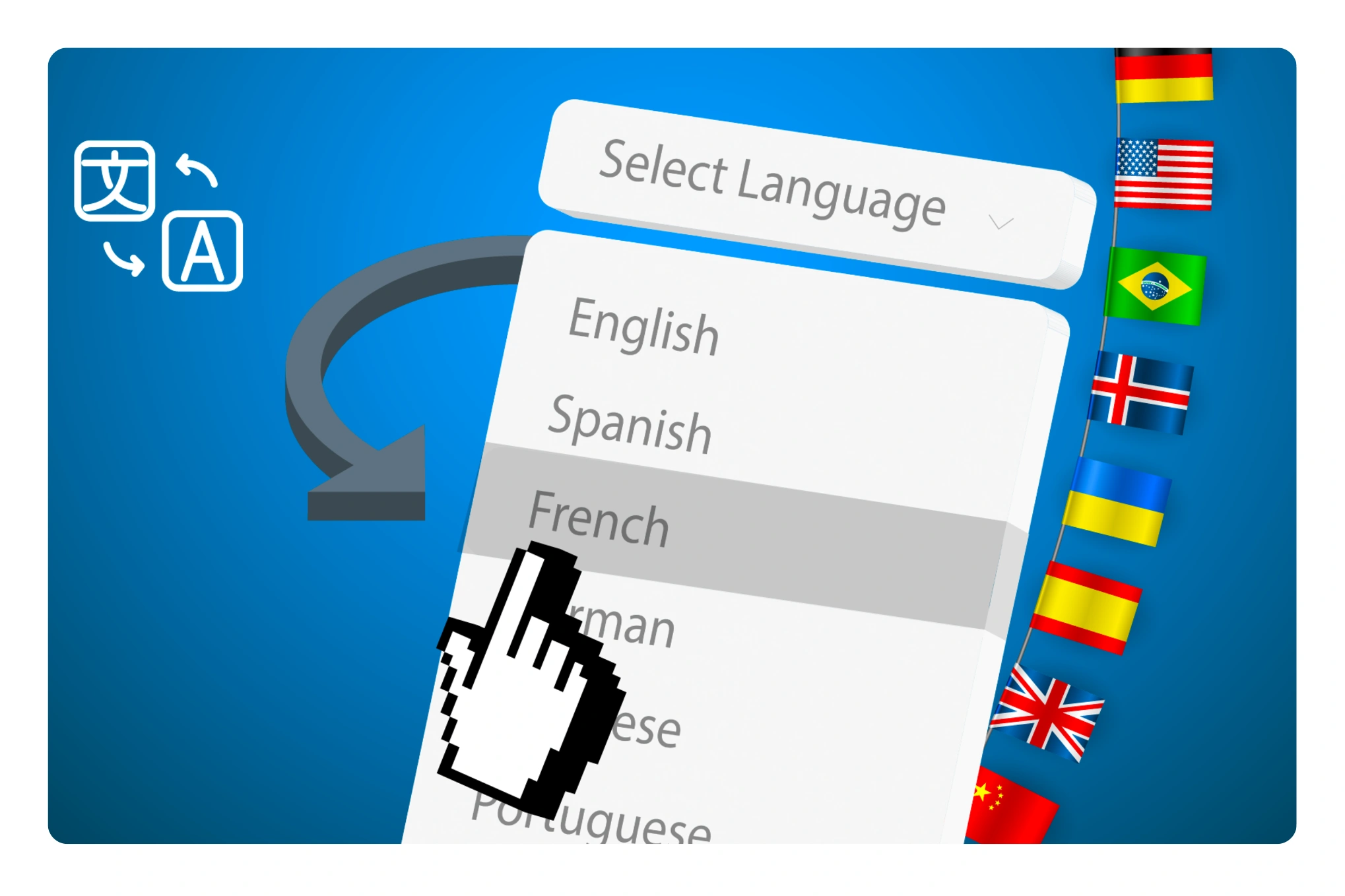 Multilingual medical website design adapted to regional audiences
