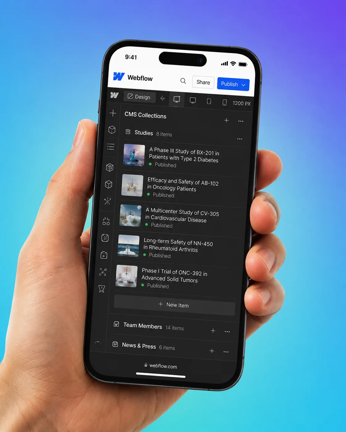 Responsive medical website interface built for healthcare users
